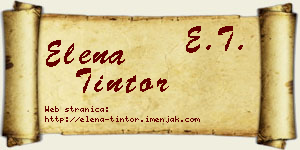 Elena Tintor vizit kartica